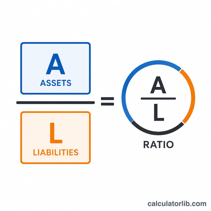 Current ratio formula shown as current assets divided by current liabilities