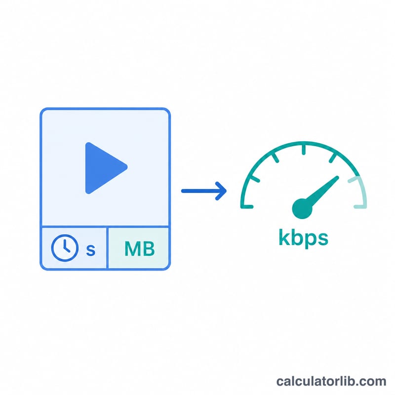 Diagram relating file size, duration, and resulting bitrate