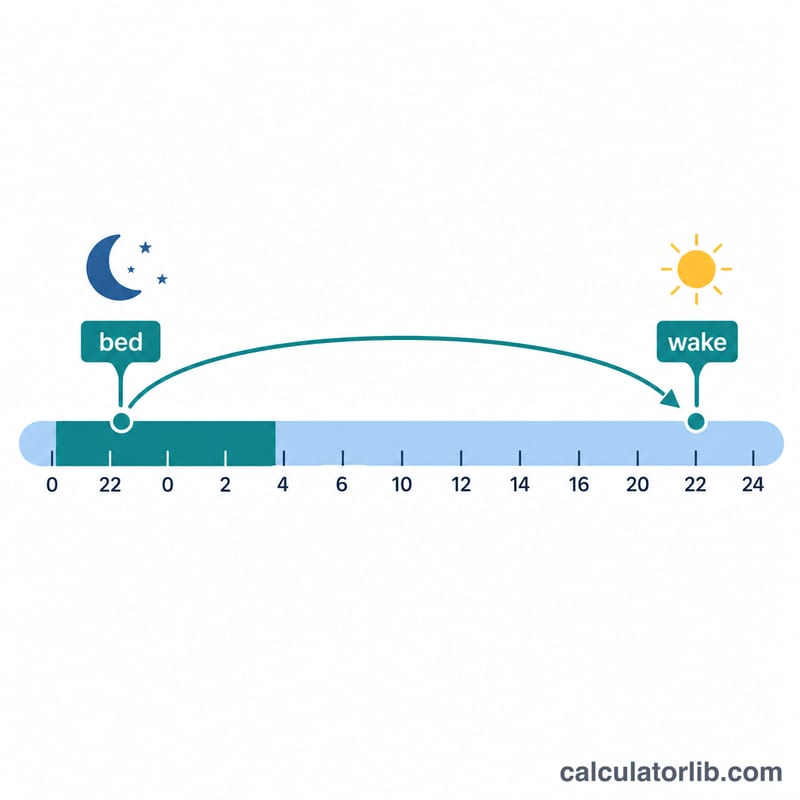时间轴：起床时间减去推荐睡眠时长等于就寝时间