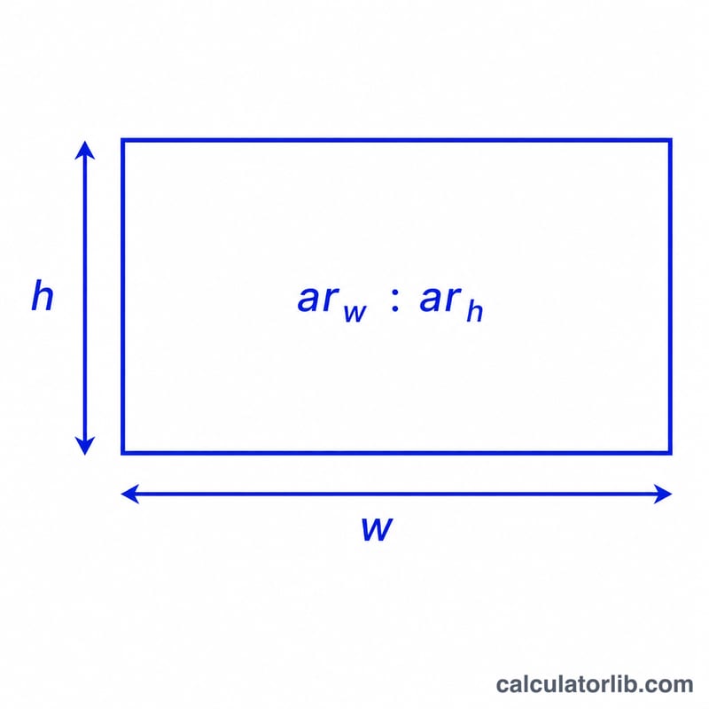 Rectangle showing width and height with an aspect ratio label