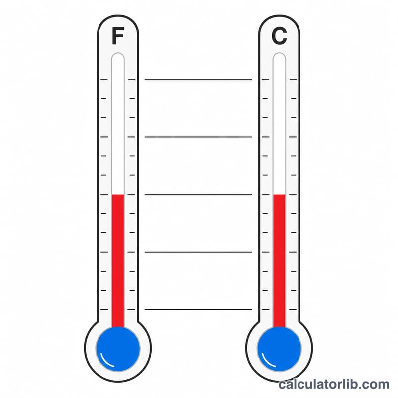 Two thermometers comparing Fahrenheit and Celsius scales side by side
