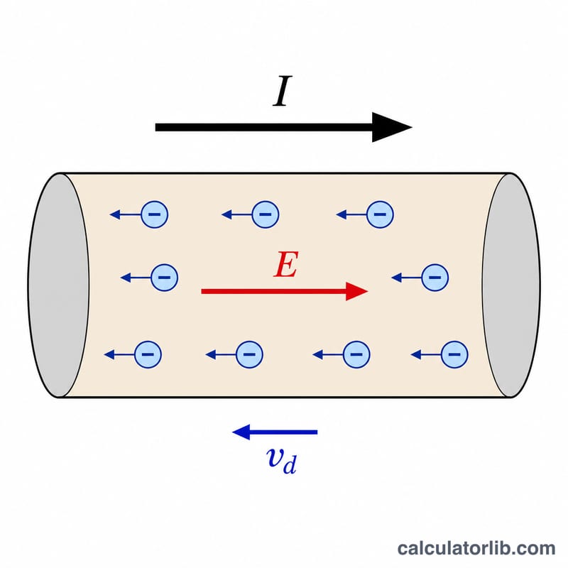 Các electron trôi chậm ngược chiều dòng điện trong dây dẫn dưới điện trường