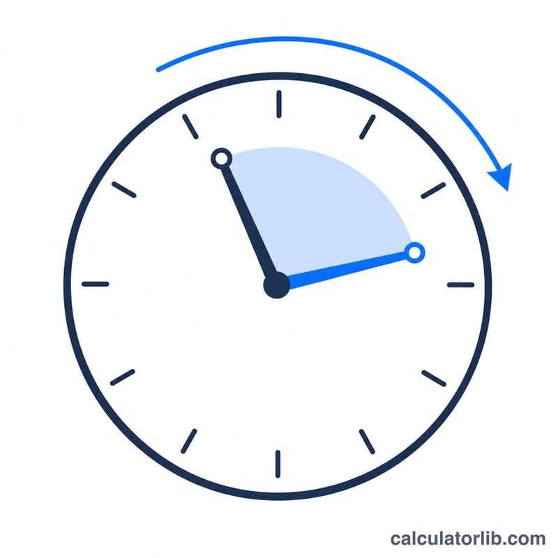 Clock face with an arrow showing time advancing forward by several hours