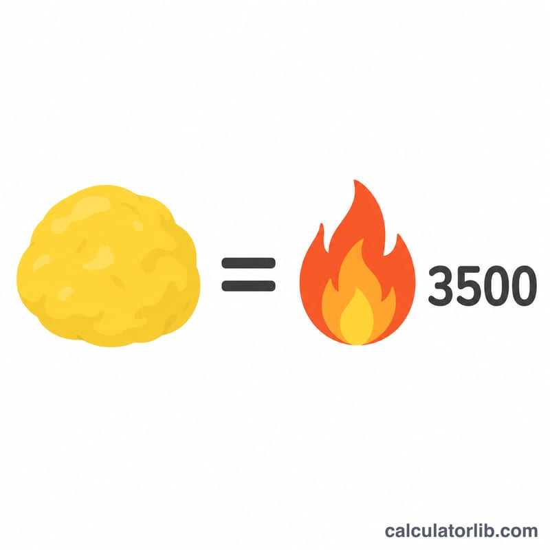 One pound of body fat equals 3500 calories