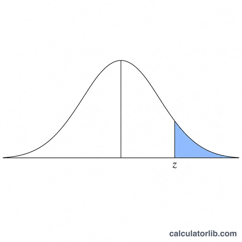 Standard normal bell curve with shaded tail areas representing p-value