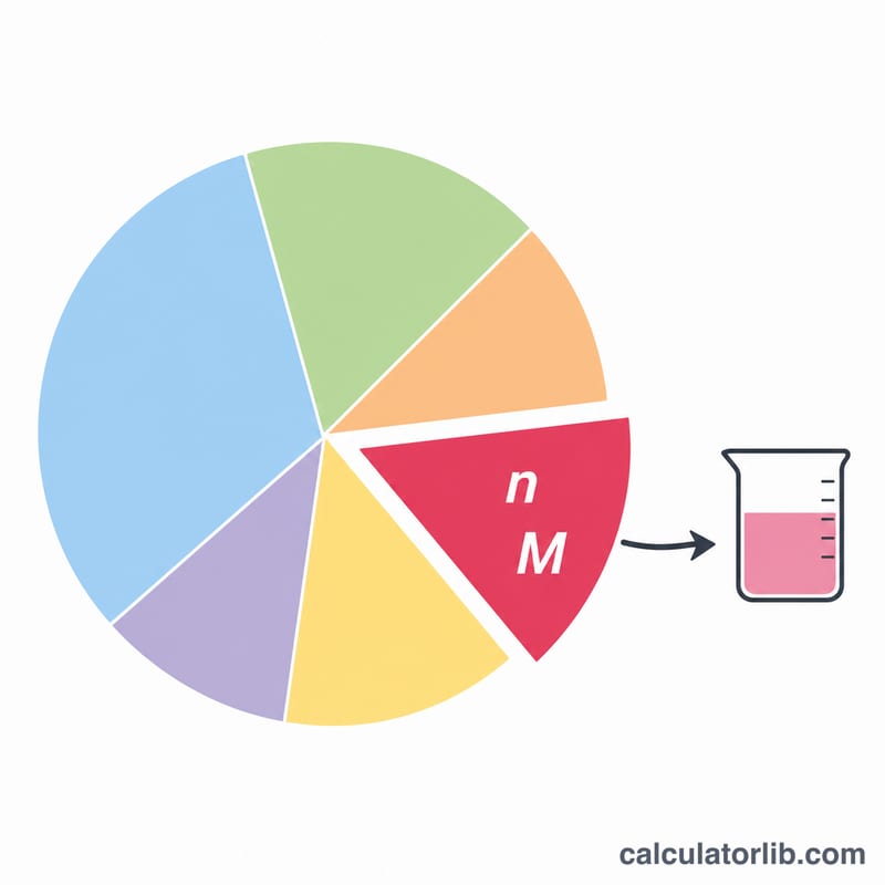 Diagram showing the mass fraction of one element within a whole compound sample