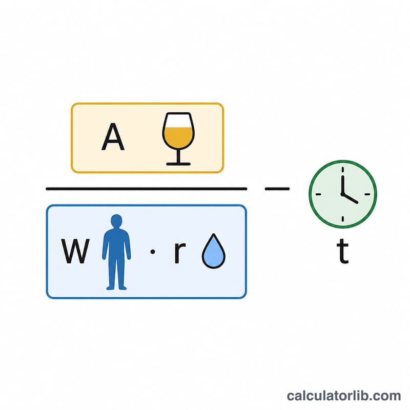 Diagram of the Widmark BAC formula components