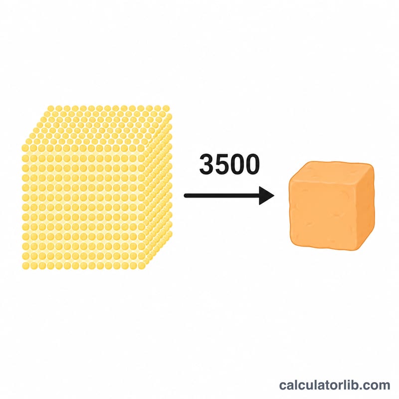 Diagram showing 3500 calories converting into one pound of body fat
