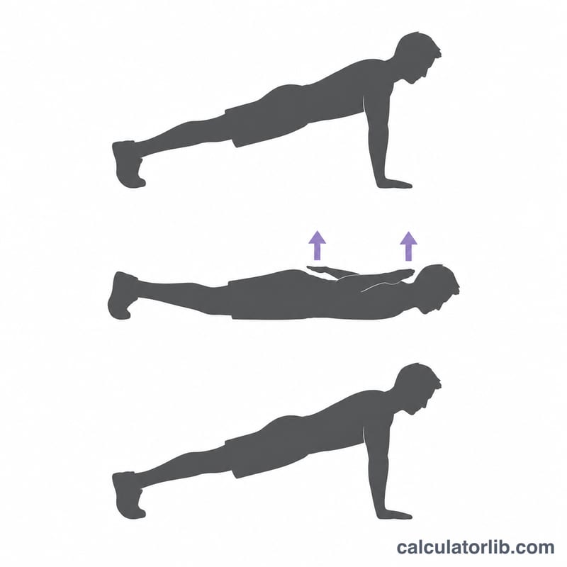 Diagram of the hand-release push-up movement positions