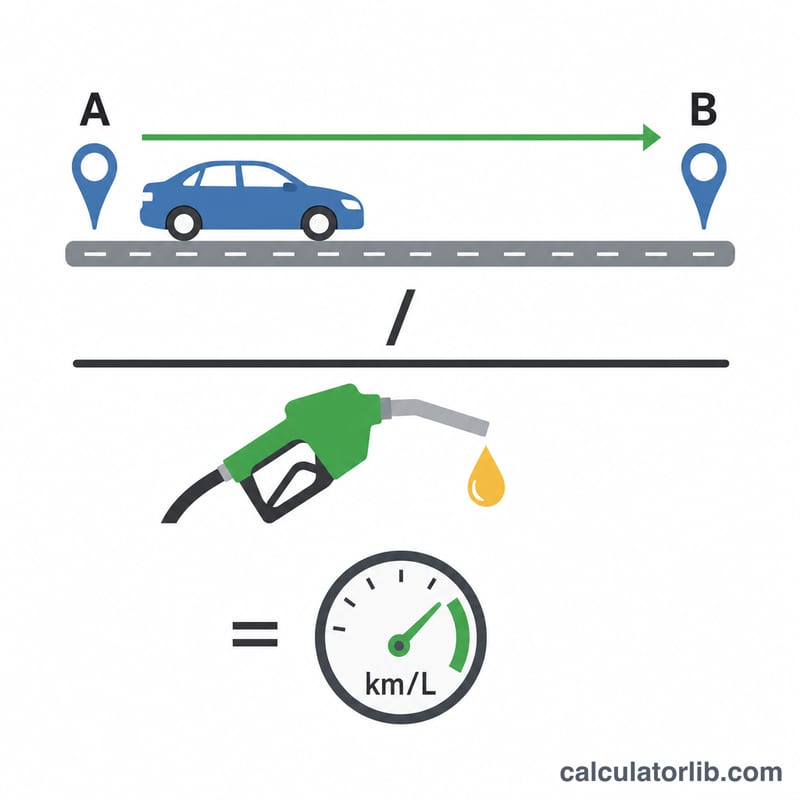 Sơ đồ thể hiện số dặm đã đi chia cho số gallon đã dùng bằng MPG