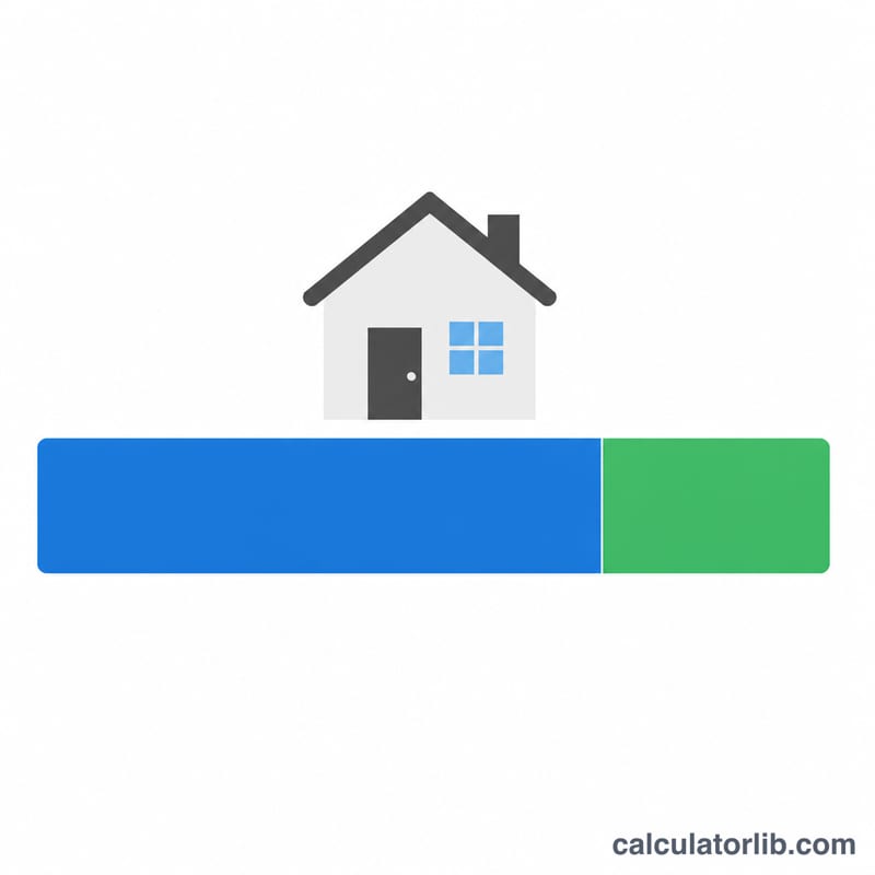 Bar split into mortgage balance portion and equity portion making up total home value