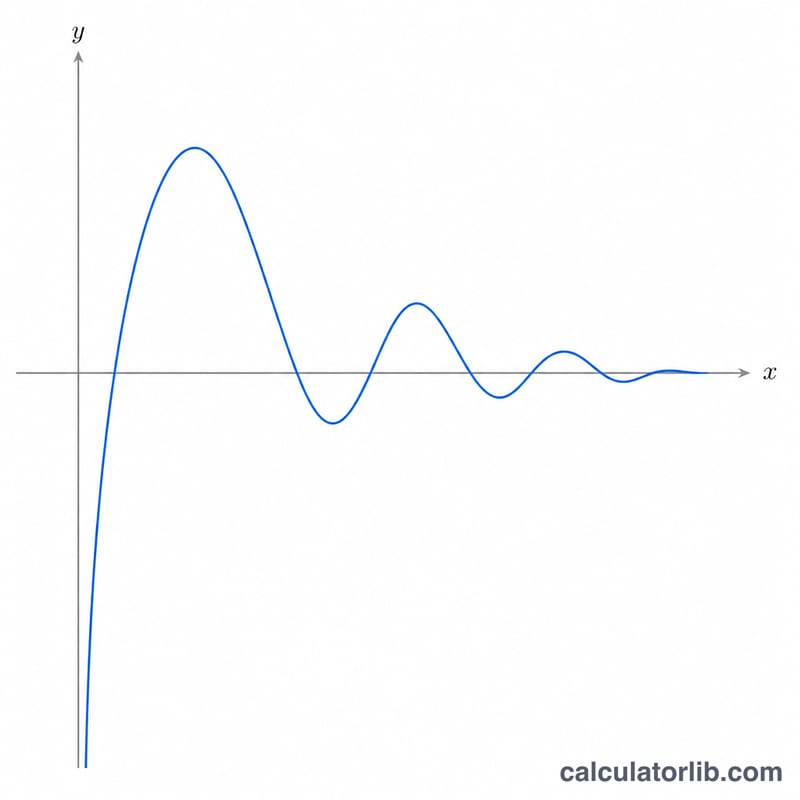 Graphe du cosinus intégral Ci(x) oscillant et décroissant vers zéro