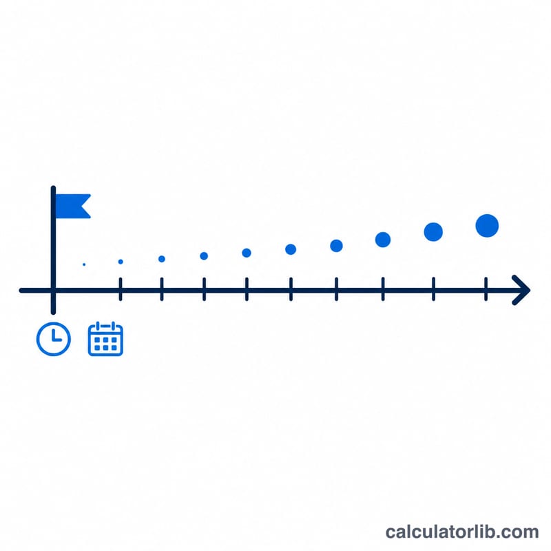 Timeline showing the UNIX epoch starting point and seconds counting forward