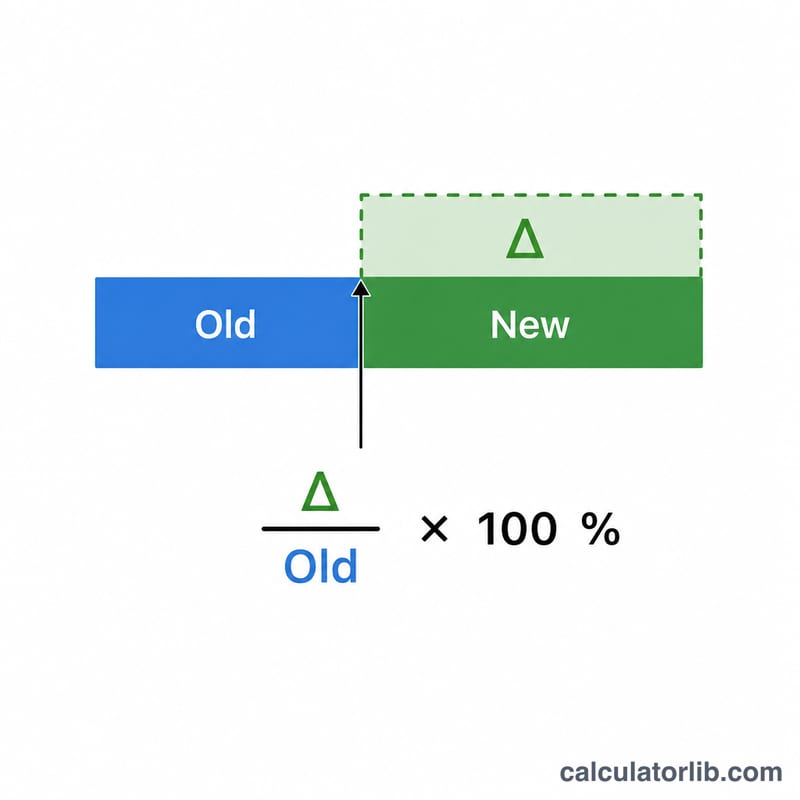 Diagramme comparant la barre de l'ancien salaire à celle du nouveau, avec le segment d'augmentation mis en évidence