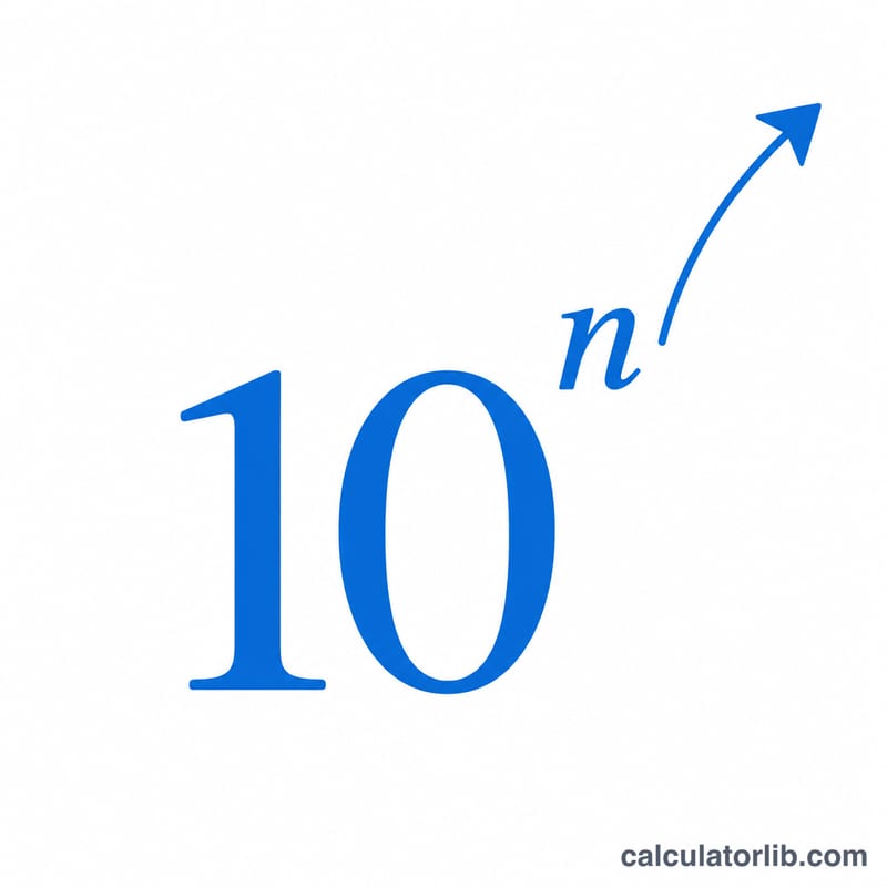 指数nを上付き文字で示した底10の図