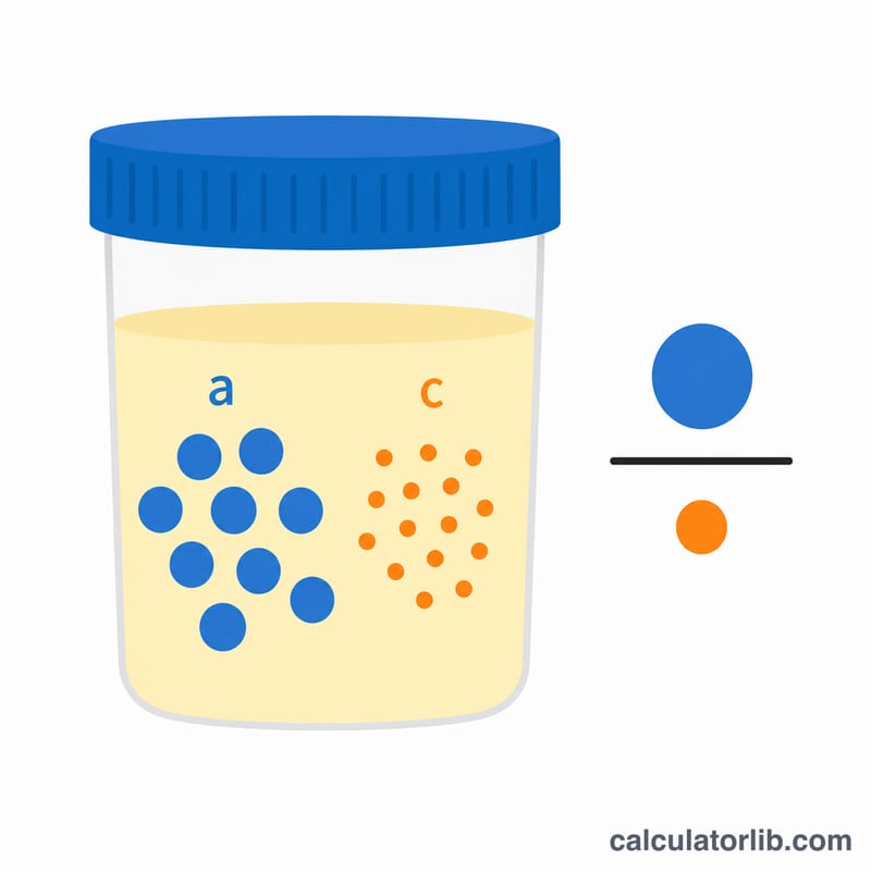 Sơ đồ thể hiện albumin và creatinin trong mẫu nước tiểu tạo thành một tỷ lệ