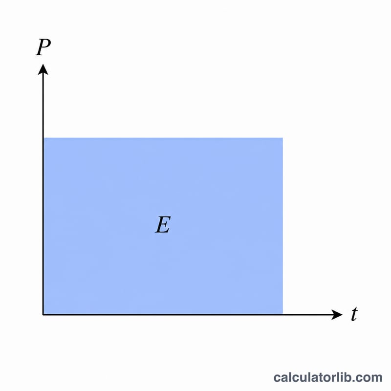 Bar diagram showing energy as power multiplied by time