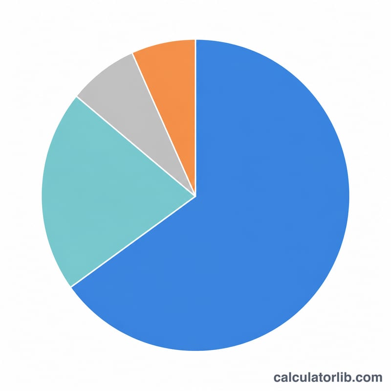 Gráfico circular que muestra la tasa metabólica basal como la porción más grande del gasto energético diario total