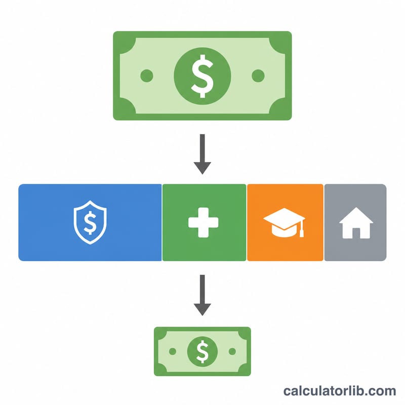 Bonus amount split into federal, FICA, and state withholding portions leaving a net bonus