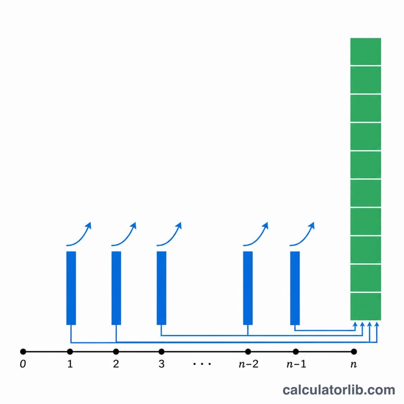 Series of equal annual deposits accumulating into a future target amount