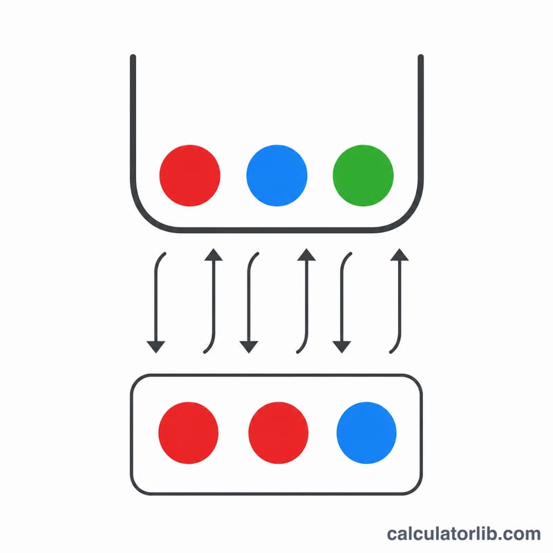 Sélection d'éléments parmi trois types avec répétition autorisée, formant un multiensemble