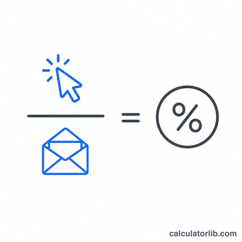 Diagram showing unique clicks divided by unique opens equals CTOR percentage