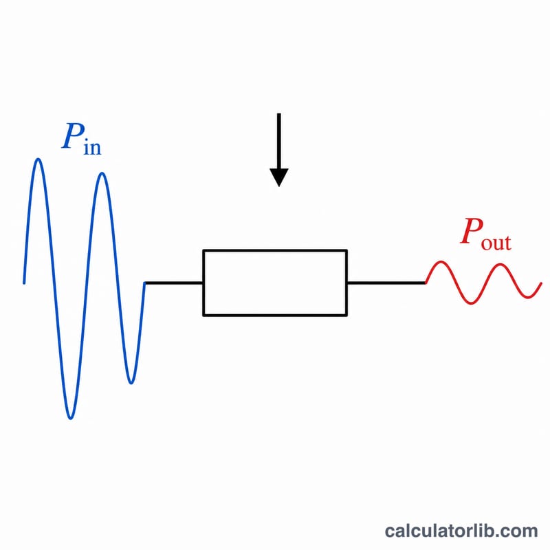 Signal weakening as it travels through a transmission medium