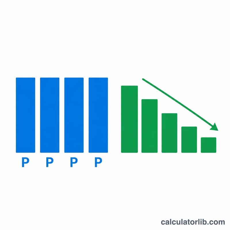 Comparison of flat interest charged on full principal versus reducing interest charged on a shrinking balance
