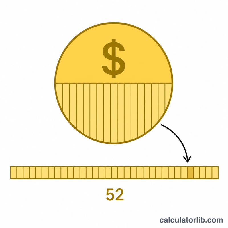 年収を52等分した週ごとの金額