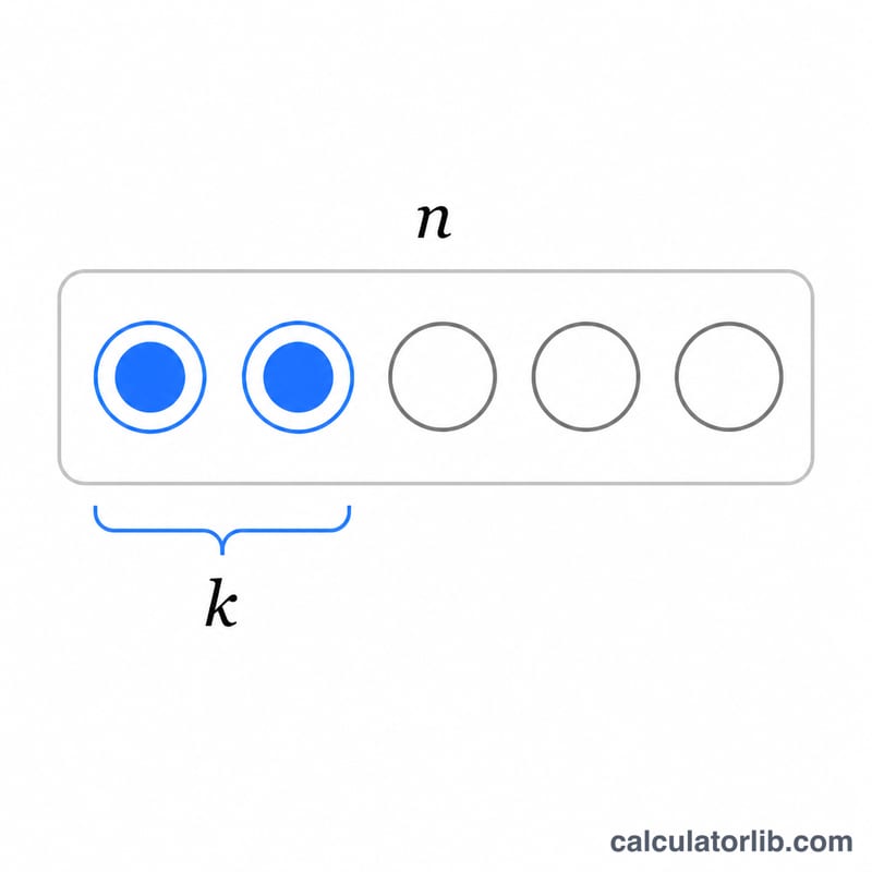 Choosing 2 highlighted items from a set of 5 dots
