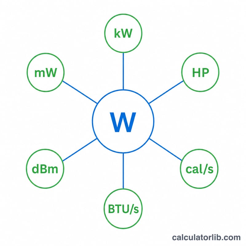 Power units linking through a central watt hub