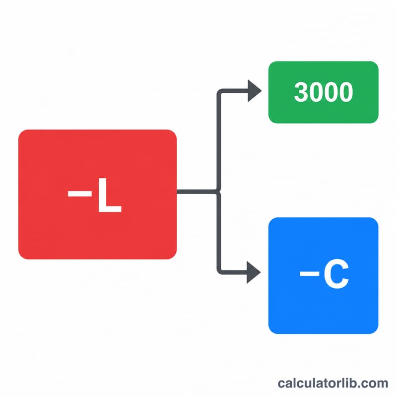 Flow diagram showing a net capital loss split into a 3000 deduction and a remaining carryover amount