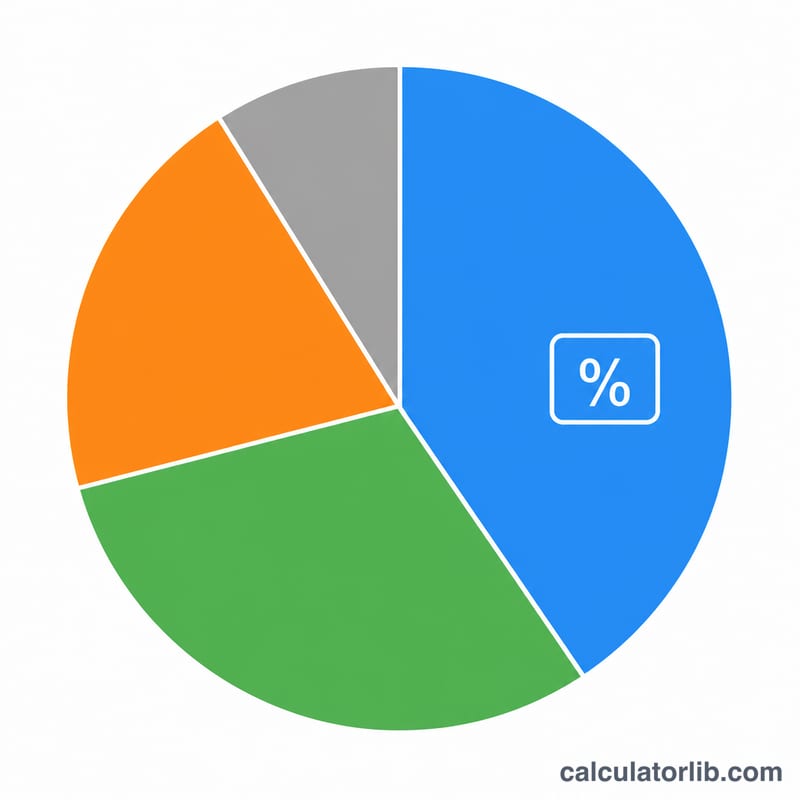 Pie chart divided into colored slices representing each candidate's share of total votes