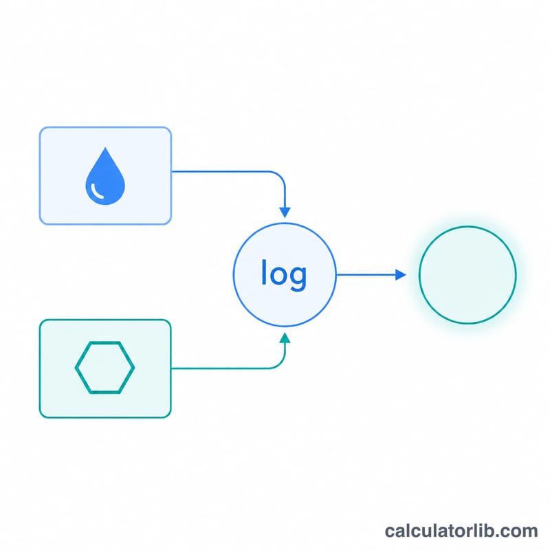 Diagram showing two lab inputs combined through logarithms into a single QUICKI score on a sensitivity scale
