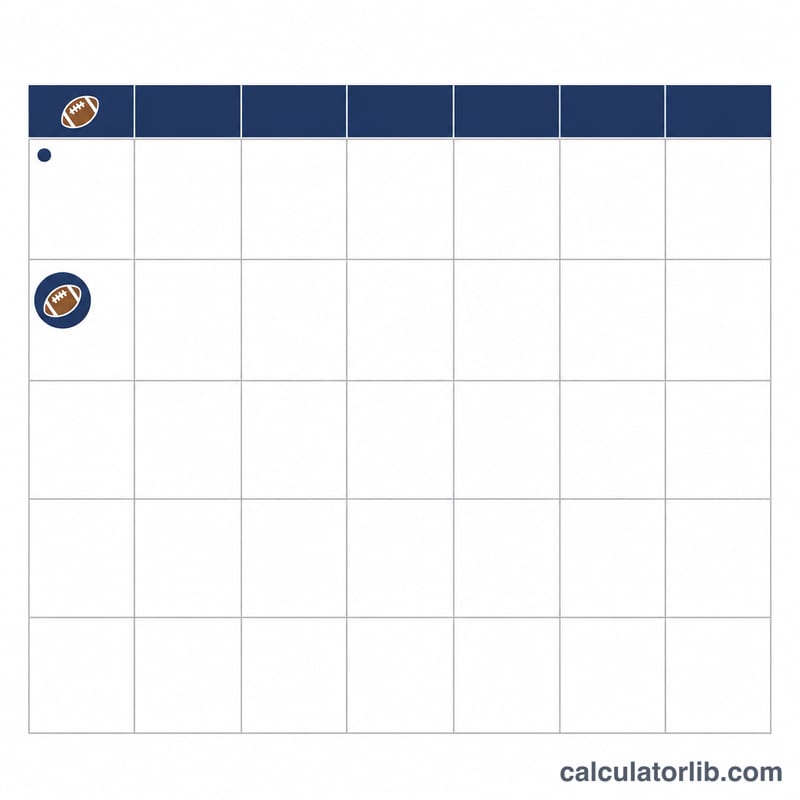 February calendar grid highlighting the second Sunday with a football icon