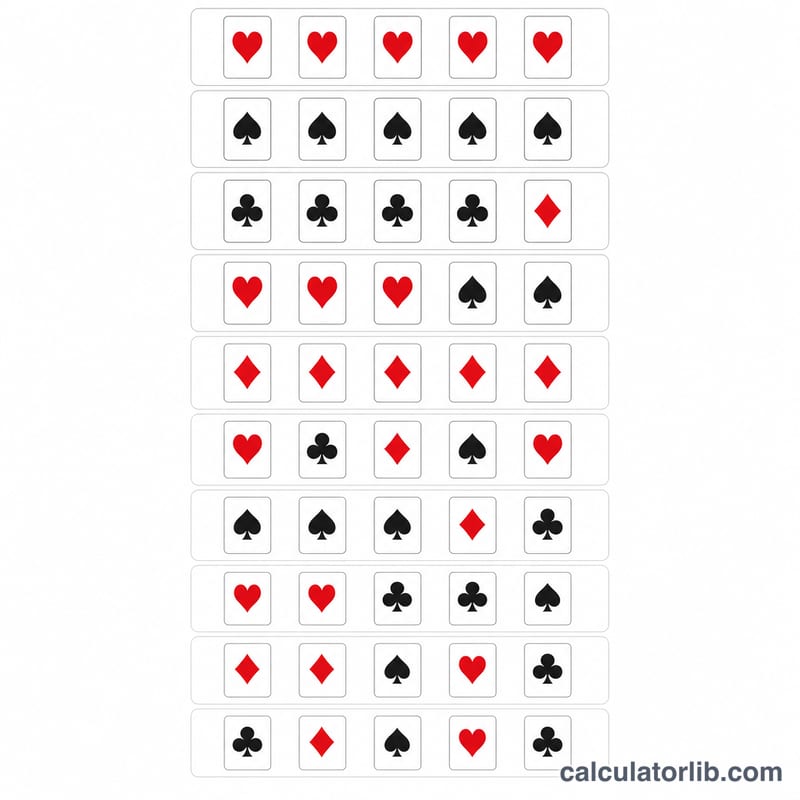 Hierarchy of poker hand rankings from royal flush to high card