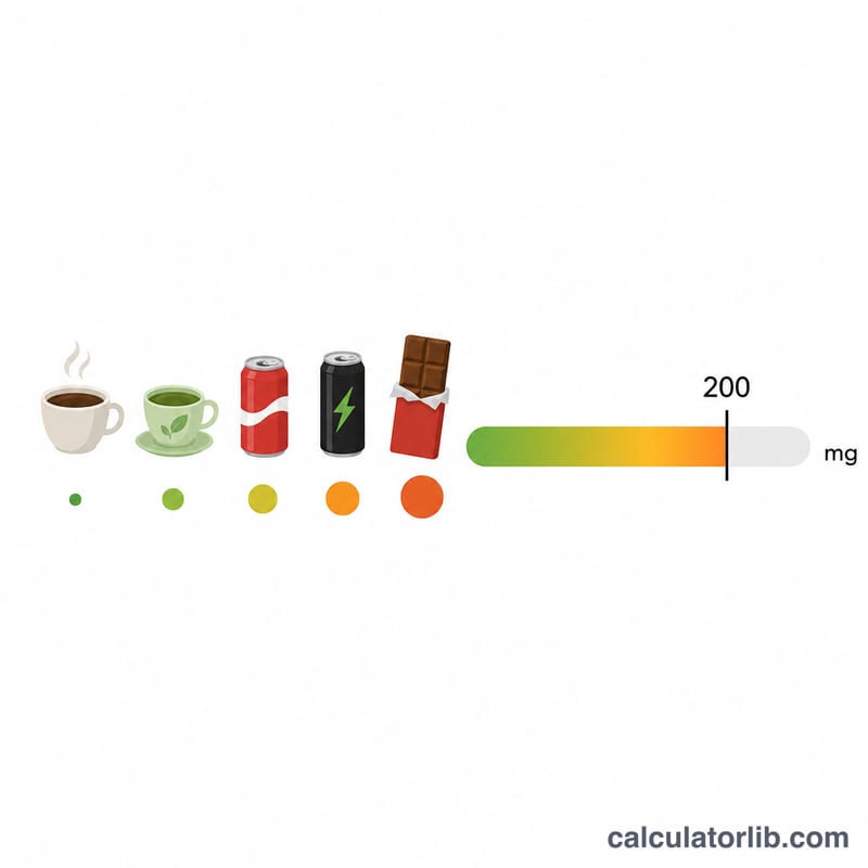 Caffeine sources adding up toward a 200 mg daily pregnancy limit