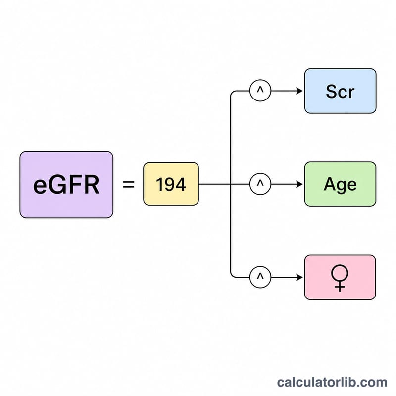 構成要素を表示したJSNのeGFR式の図