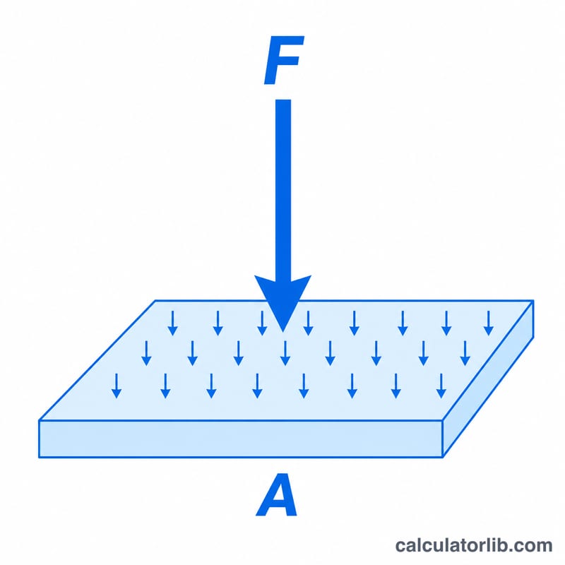 Pressure as force distributed over an area