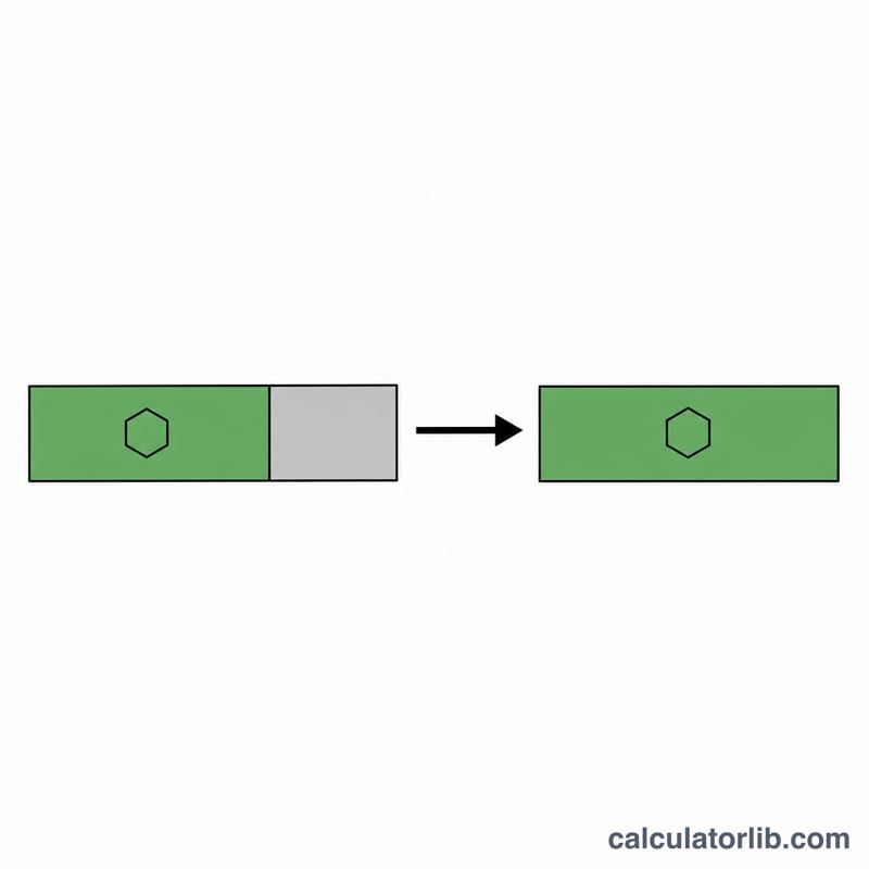 Reactant mass split into useful product portion and waste portion