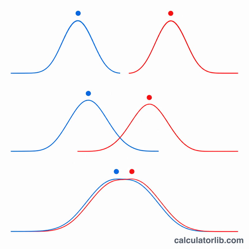 Two point light sources resolved versus unresolved by their diffraction patterns