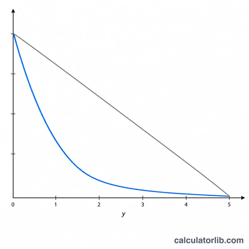 Comparison of declining accelerated depreciation curve versus flat straight-line depreciation