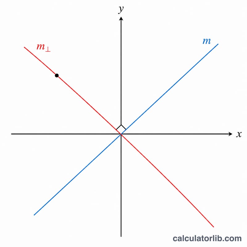 Two lines intersecting at a right angle on a coordinate plane