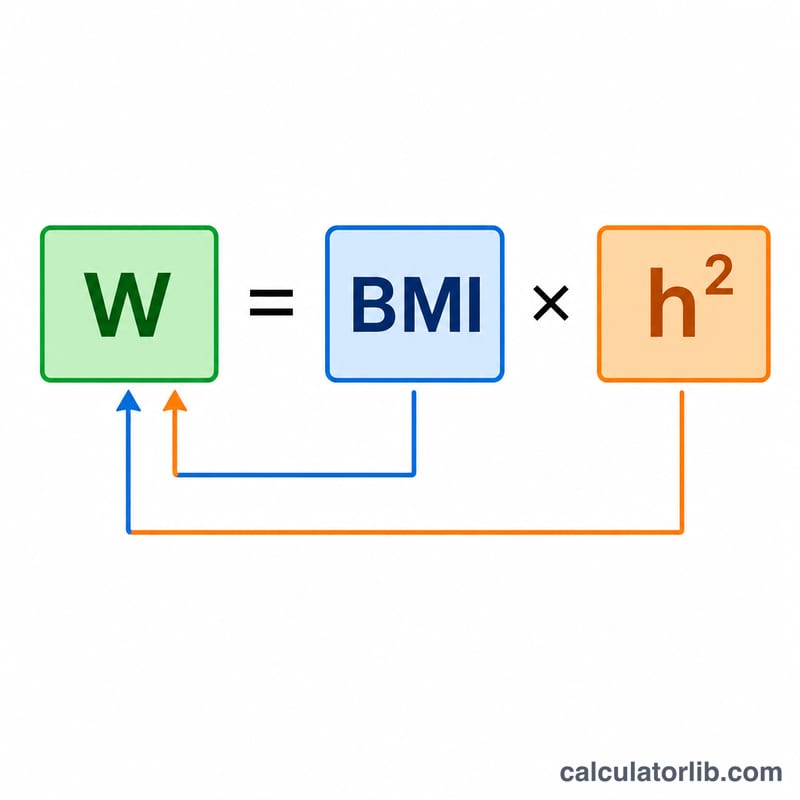 Diagrama que muestra el peso calculado a partir del IMC multiplicado por la altura al cuadrado