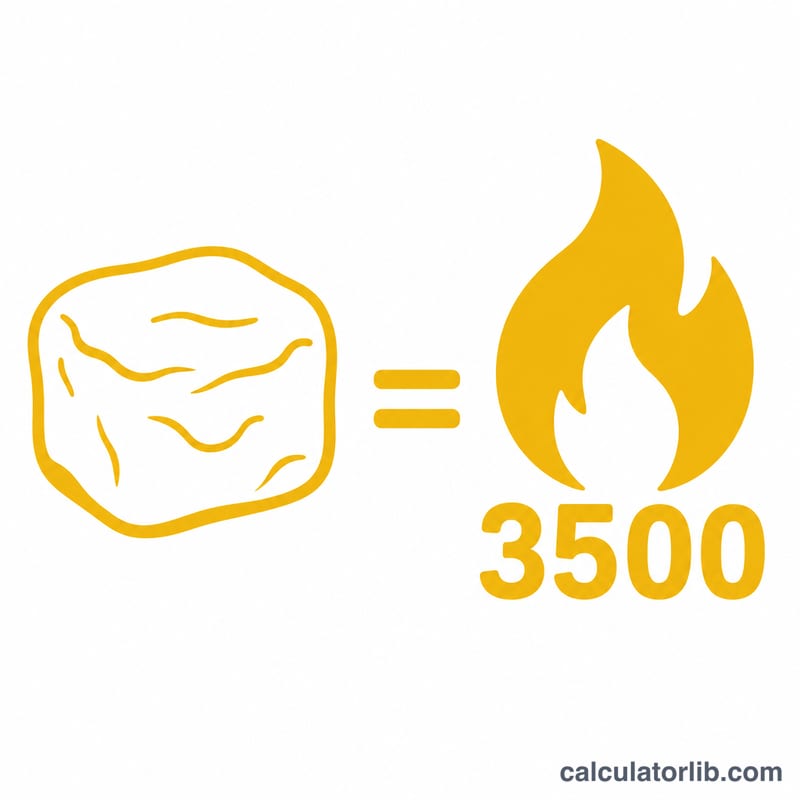 One pound of fat equals 3500 calories