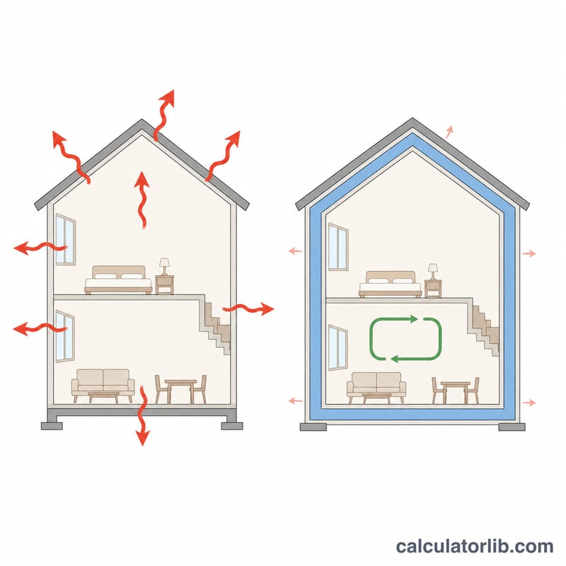 一般住宅とパッシブハウスの断面比較