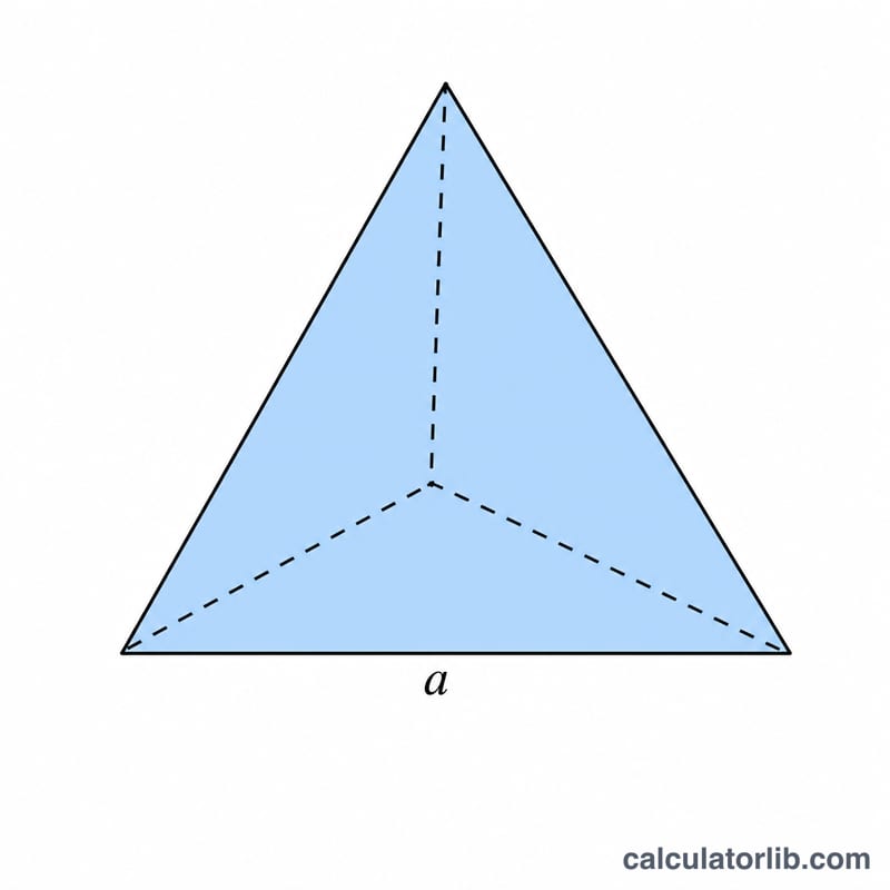 Regular tetrahedron with all edges equal to a