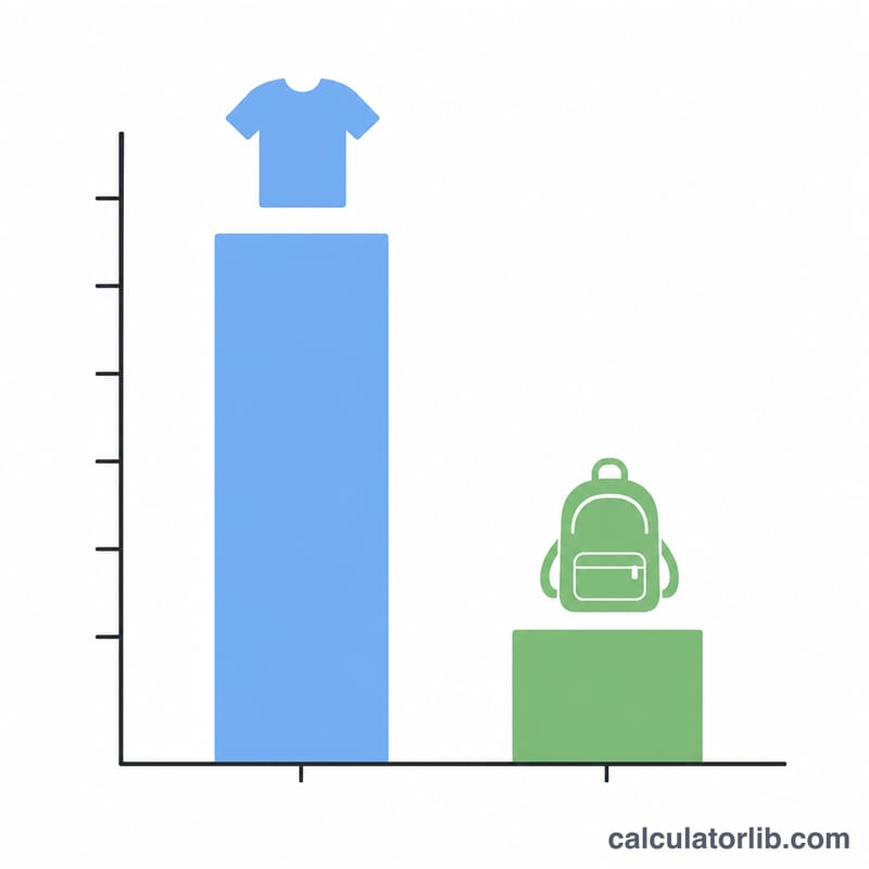 Bar chart comparing cost per use of two purchases