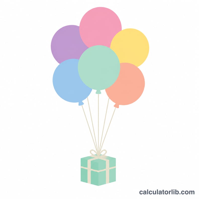 Une petite boîte soulevée par une grappe de ballons à hélium