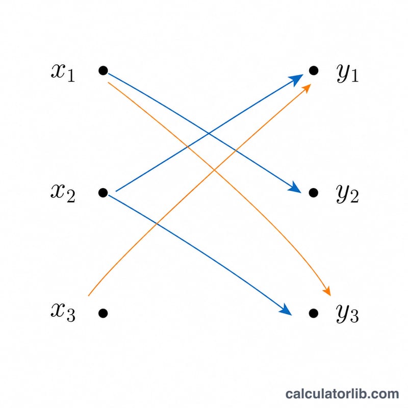 Patrón en cruz que muestra la multiplicación cruzada entre las coordenadas de los vértices del triángulo